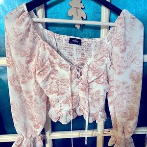 Beautiful pink & white top